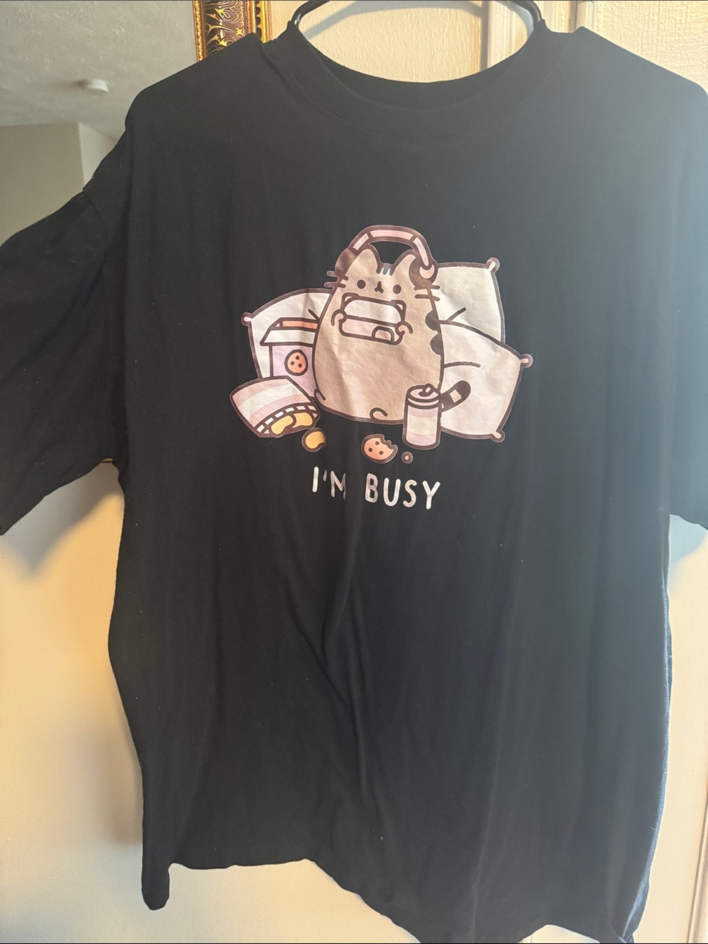 Pusheen ‘I’m Busy’ Black Women’s T-Shirt